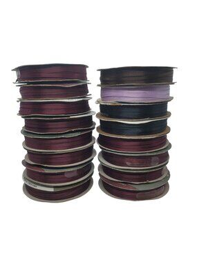 Straight Edge Ribbons 16 Spools Polyester Assorted Colors Craft Supplies NEW